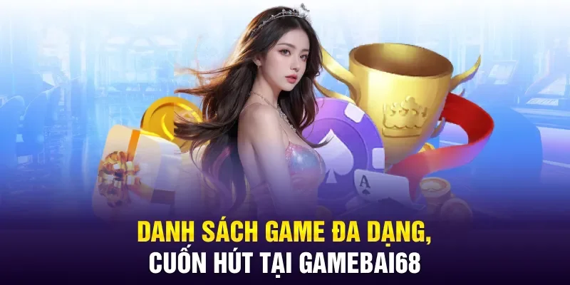 Danh sách game đa dạng, cuốn hút tại gamebai68