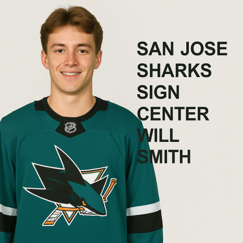 San Jose Sharks Sign Center Will Smith